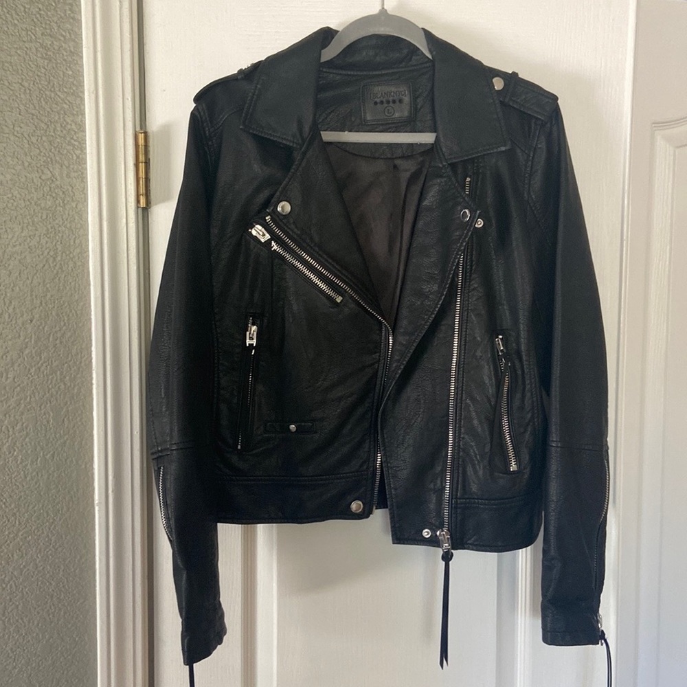 Blank NYC Faux Leather Black Moto Jacket